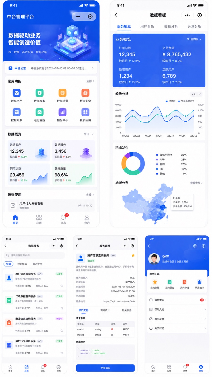 中台管理平台小程序